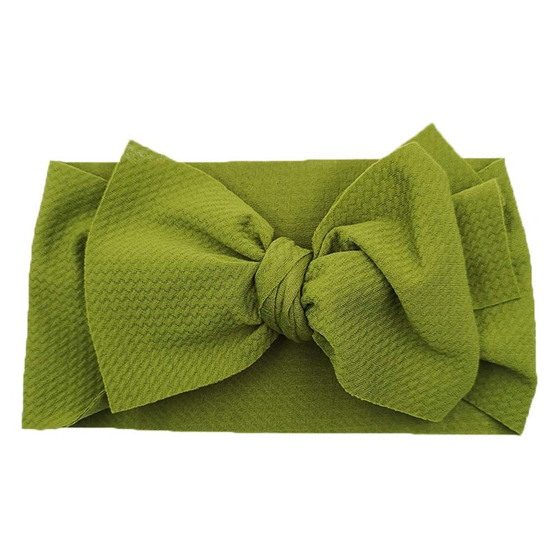 KIDOCHEESE Big Bows Headbands with Elastics Nylon Oversized Head Wraps and Large Hair Accessories for Newborns, Infants, Toddlers, and Kids - Image 5